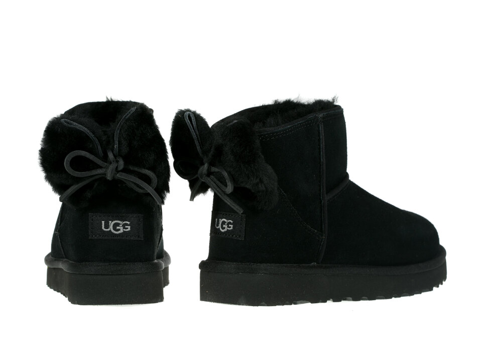 Ž.POLUČ 2021116099BLK -UGG  CLASSIC MINI BOW